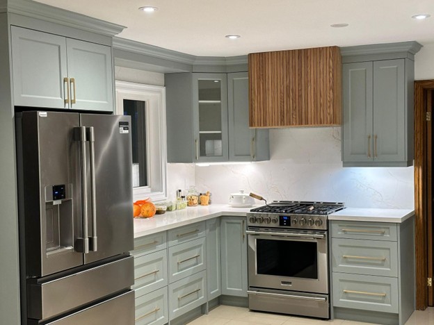 Modern Kitchen Renovation - White cabinets with marble countertops